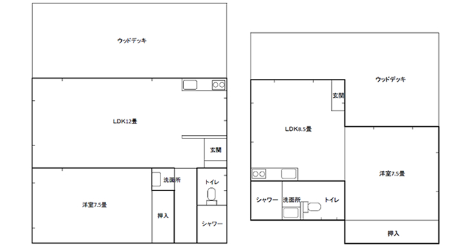 コテージ間取り図